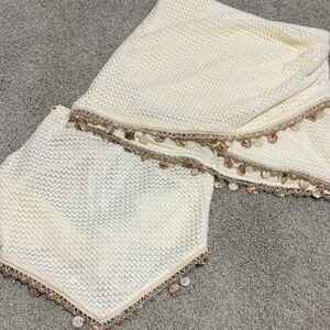 Fashion Nova Cream and Tan Skirt Set